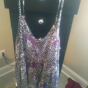 Torrid floral spaghetti string top